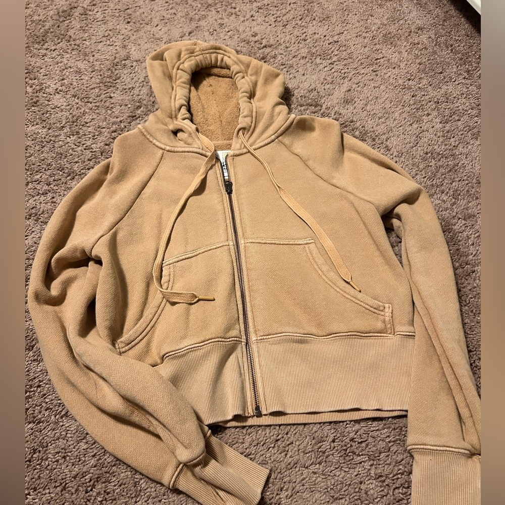 Womens Offline By Aerie Full Zip Cropped Hoodie